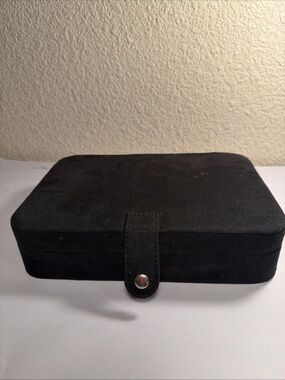 Black Jewelry Travel Case with Snap Closure